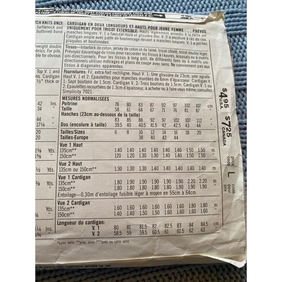 Simplicity sewing pattern 8303 top tunic 1990s - Picture 2 of 5